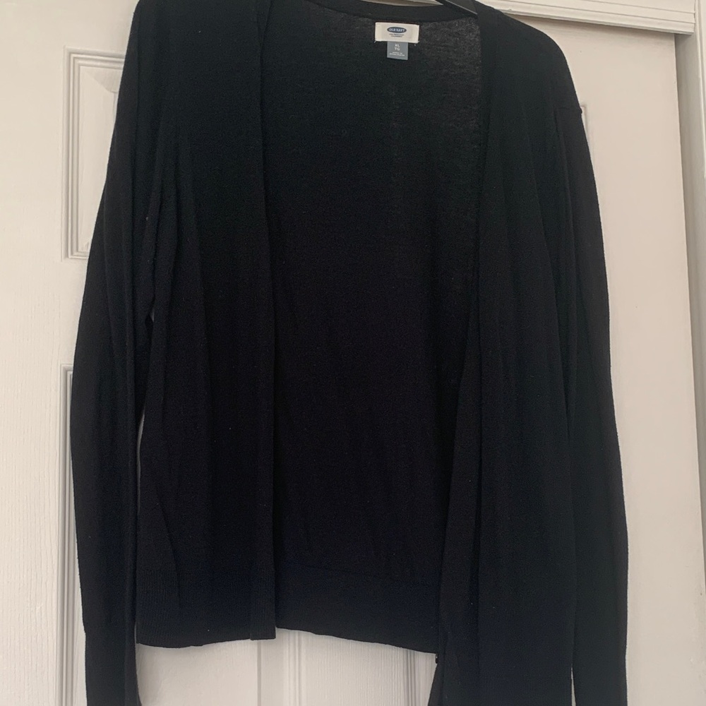 Old Navy Black Open-Front Lightweight Women's Cardigan